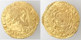 Napoli. Filippo II. 1554-1556. Scudo. Au.