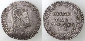 Napoli. Filippo II. 1554-1556. Ducato. Ag.