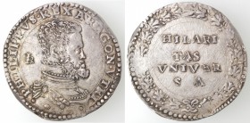Napoli. Filippo II. 1554-1556. Ducato. Simbolo fiore. Ag.