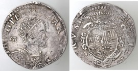 Napoli. Filippo II. 1554-1556. Mezzo Ducato (1571). Ag.