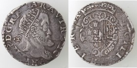 Napoli. Filippo II. 1554-1556. Tarì. Ag.