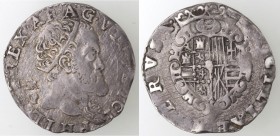 Napoli. Filippo II. 1554-1556. Tarì. GR/VP. Ag.
