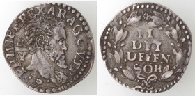 Napoli. Filippo II. 1554-1556. Carlino. IBR/VP. Ag.