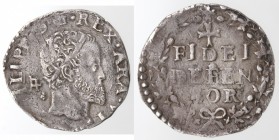 Napoli. Filippo II. 1554-1556. Carlino. IAF. Ag.