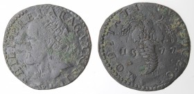 Napoli. Filippo II. 1556-1598. Tornese 1577. Ae.