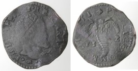 Napoli. Filippo II. 1556-1598. Tornese 158Z. Ae.