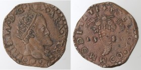 Napoli. Filippo II. 1556-1598. Tornese 1585. Ae.