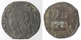 Napoli. Filippo II. 1556-1598. Tre cavalli. Ae.