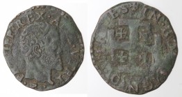 Napoli. Filippo II. 1556-1598. Tre Cavalli. Ae.