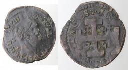 Napoli. Filippo II. 1556-1598. Tre cavalli 1575. Ae.