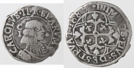 Cagliari. Carlo II. 1665-1700. Reale 1689. Ag.