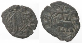 Catania. Federico il Semplice. 1355-1377. Denaro con elefante. Mi.