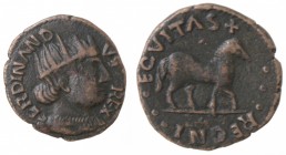 Napoli. Ferdinando I d'Aragona. 1458-1494. Cavallo. Ae. Variante cavallo stante.