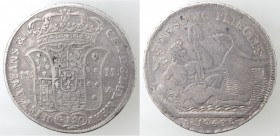 Napoli. Carlo di Borbone. 1734-1759. Piastra 1747. Sebeto. Ag.