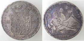 Napoli. Carlo di Borbone. 1734-1759. Piastra 1748. Sebeto. Ag.