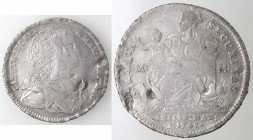 Napoli. Carlo di Borbone. 1734-1759. Mezza Piastra 1747. Firmata Securitas. Ag.