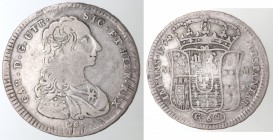 Napoli. Carlo di Borbone. 1734-1759. Mezza Piastra 1754. Ag.
