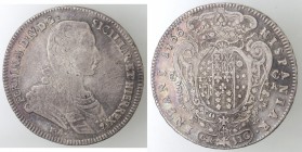 Napoli. Ferdinando IV. 1759-1799. Piastra 1766. Ag.
