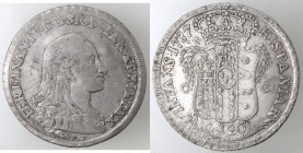 Napoli. Ferdinando IV. 1759-1799. Piastra 1787. Ag.