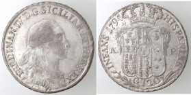 Napoli. Ferdinando IV. 1759-1799. Piastra 1794. Ag.