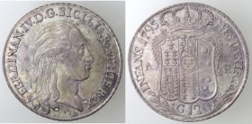 Napoli. Ferdinando IV. 1759-1799. Piastra 1795. Ag.