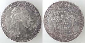 Napoli. Ferdinando IV. 1759-1799. Piastra 1798. Ag.