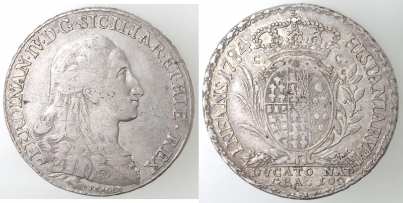 Zecche Italiane. Napoli. Ferdinando IV. 1759-1799. Ducato 1784. Ag. Magliocca 26...