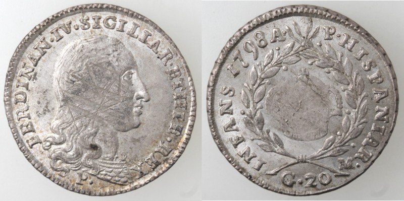 Zecche Italiane. Napoli. Ferdinando IV. 1759-1799. Tarì 1798. Ag. Magliocca 284....