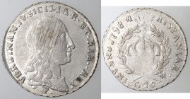 Napoli. Ferdinando IV. 1759-1799. Tarì 1798. Doppio punto dopo HIE. Ag.