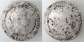 Napoli. Ferdinando IV. 1804-1805. Piastra 1805. Ag.