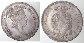 Napoli. Ferdinando I. 1816-1825. Mezza Piastra 1818. Ag.