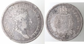 Napoli. Ferdinando I. 1816-1825. Mezza Piastra 1818. Cifra 8 su 9. Ag.