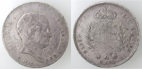Napoli. Francesco I. 1825-1830. Piastra 1826 Reimpressa. Ag.