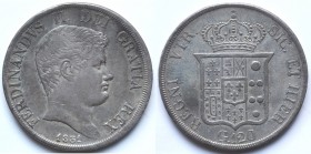 Napoli. Ferdinando II. 1830-1859. Piastra 1831. Ag.