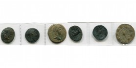 SYRIE, lot de 3 bronzes: Apamée, T. de Zeus à d./Eléphant; royaume séleucide, Antiochos IV Epiphane, Antioche, R/ Zeus deb. de f., ten. une couronne; ...