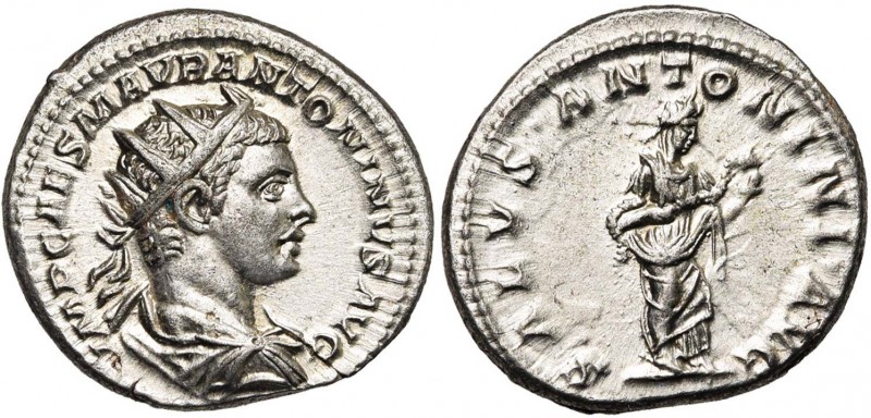 ELAGABAL (218-222), AR antoninien, 218-219, Rome. D/ IMP CAES M AVR ANTONINVS AV...
