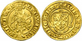 ALLEMAGNE, PALATINAT, Ludwig III der Bärtige (1410-1436), AV florin d''or, s.d. (1426), Bacharach. D/ Le comte palatin deb. de f., ten. une épée sur l...