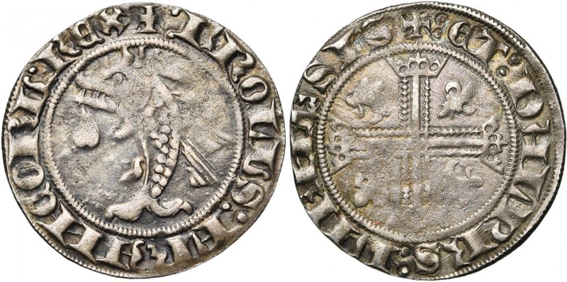 FRANCE, DAUPHINE, Charles V, roi dauphin (1364-1380), AR gros delphinal. D/ +:KR...