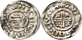 GRANDE-BRETAGNE, Henri II (1154-1189), AR penny, vers 1180-1189, York. Short cross. Type 1c. Monétaire Turkil. D/ B. cour. de f., ten. un sceptre. R/ ...