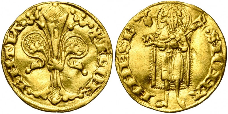 ITALIE, FLORENCE, République (1189-1532), AV fiorino d''oro, s.d. (1326-1332). 8...