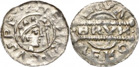 NEDERLAND, FRIESLAND, Graafschap, Bruno III (1050-1057), AR denarius, Leeuwarden. Vz/ + HENRICVS RE Gekroond hoofd naar r., met daarvoor een scepter. ...