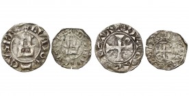 FRANCE, Royaume, Louis VI (1108-1137), lot de 2 p.: denier et obole, Dreux. Dupl. 96, 97.
TB et B à TB