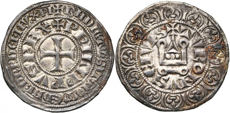 FRANCE, Royaume, Philippe IV le Bel (1285-1314), AR gros tournois à l''O rond, 1...