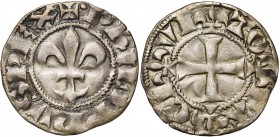 FRANCE, Royaume, Philippe IV le Bel (1285-1314), AR toulousain, s.d. (1308). D/ +•PHILIPPVS REX Fleur de lis. R/ TOLA CIVI Croix. Dupl. 220; Ci. 2...