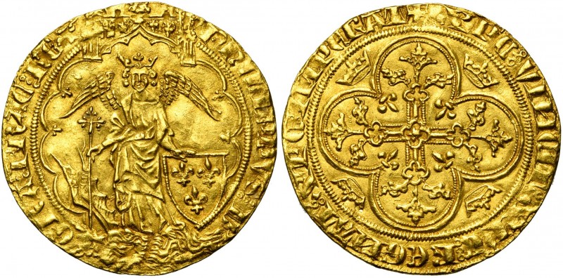 FRANCE, Royaume, Philippe VI de Valois (1328-1350), AV ange d''or, 2e émission (...