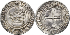 FRANCE, Royaume, Jean II le Bon (1350-1364), AR gros blanc à la couronne, janvier 1357, Toulouse ou Montpellier. Monnayage particulier au Languedoc. D...