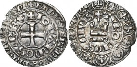 FRANCE, Royaume, Jean II le Bon (1350-1364), AR gros tournois, juillet 1359, Montpellier. Monnayage particulier au Languedoc. D/ Croix pattée. Légende...