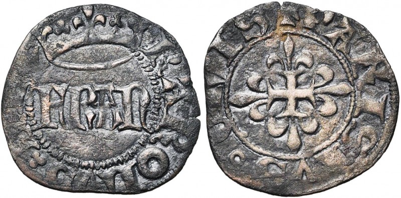 FRANCE, Royaume, Charles VI (1380-1422), Cu denier parisis, 2e émission (septemb...