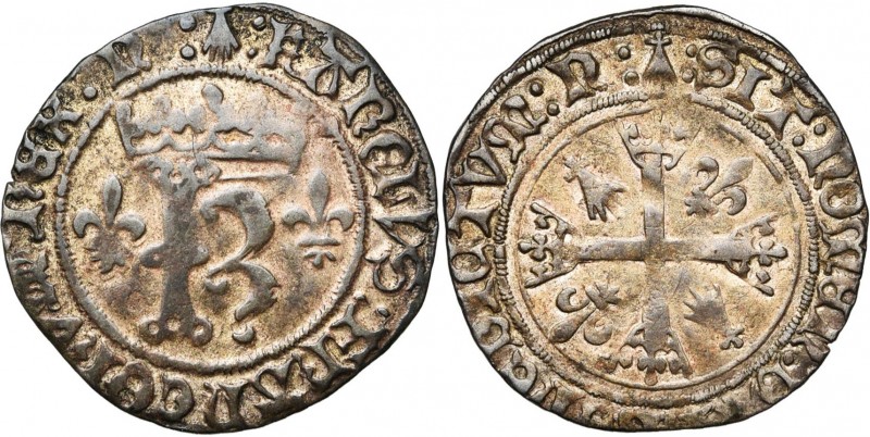 FRANCE, Royaume, Charles VIII (1483-1498), AR karolus de Bretagne, à partir de 1...