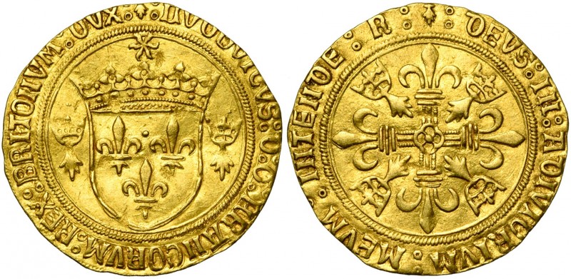 FRANCE, Royaume, Louis XII (1498-1515), AV écu d''or au soleil de Bretagne, Renn...